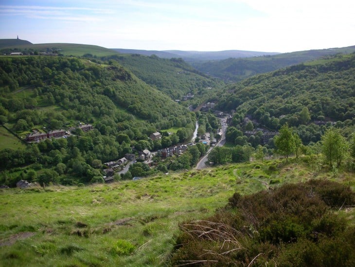 The Calder Valley, West Yorkshire. Climate change has made this beautiful area prone to dangerous winter flooding 