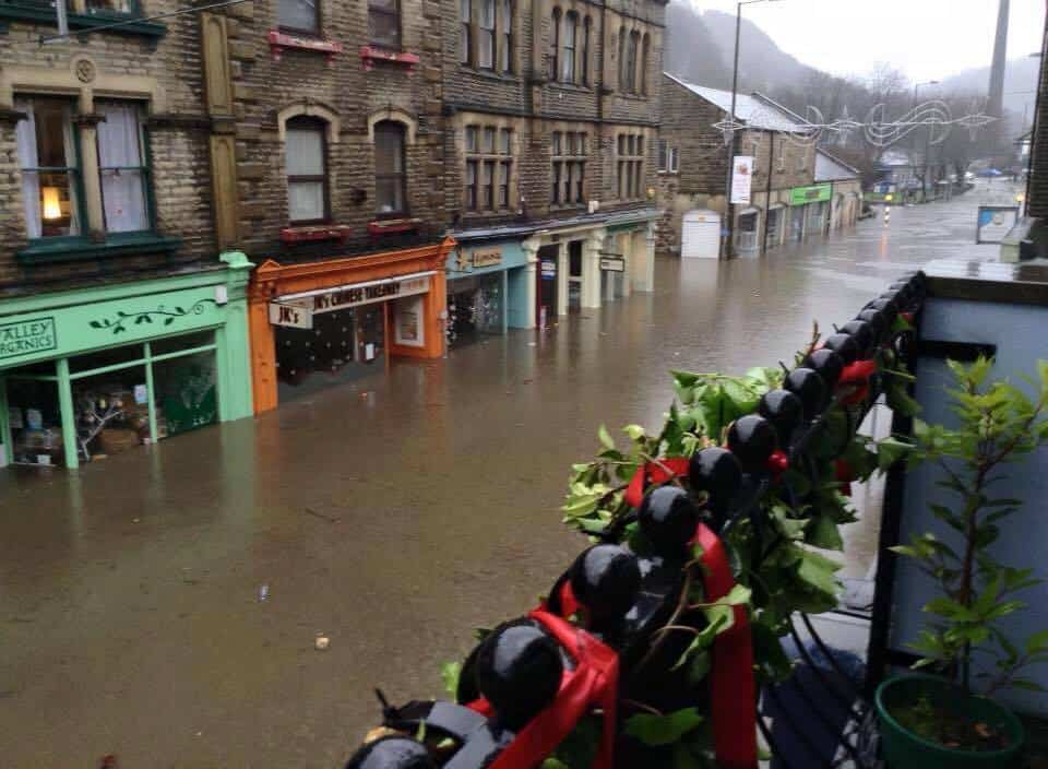 Hebden Bridge resident Lisa Sciobtha posted this image of the town on Facebook on Boxing Day morning. 